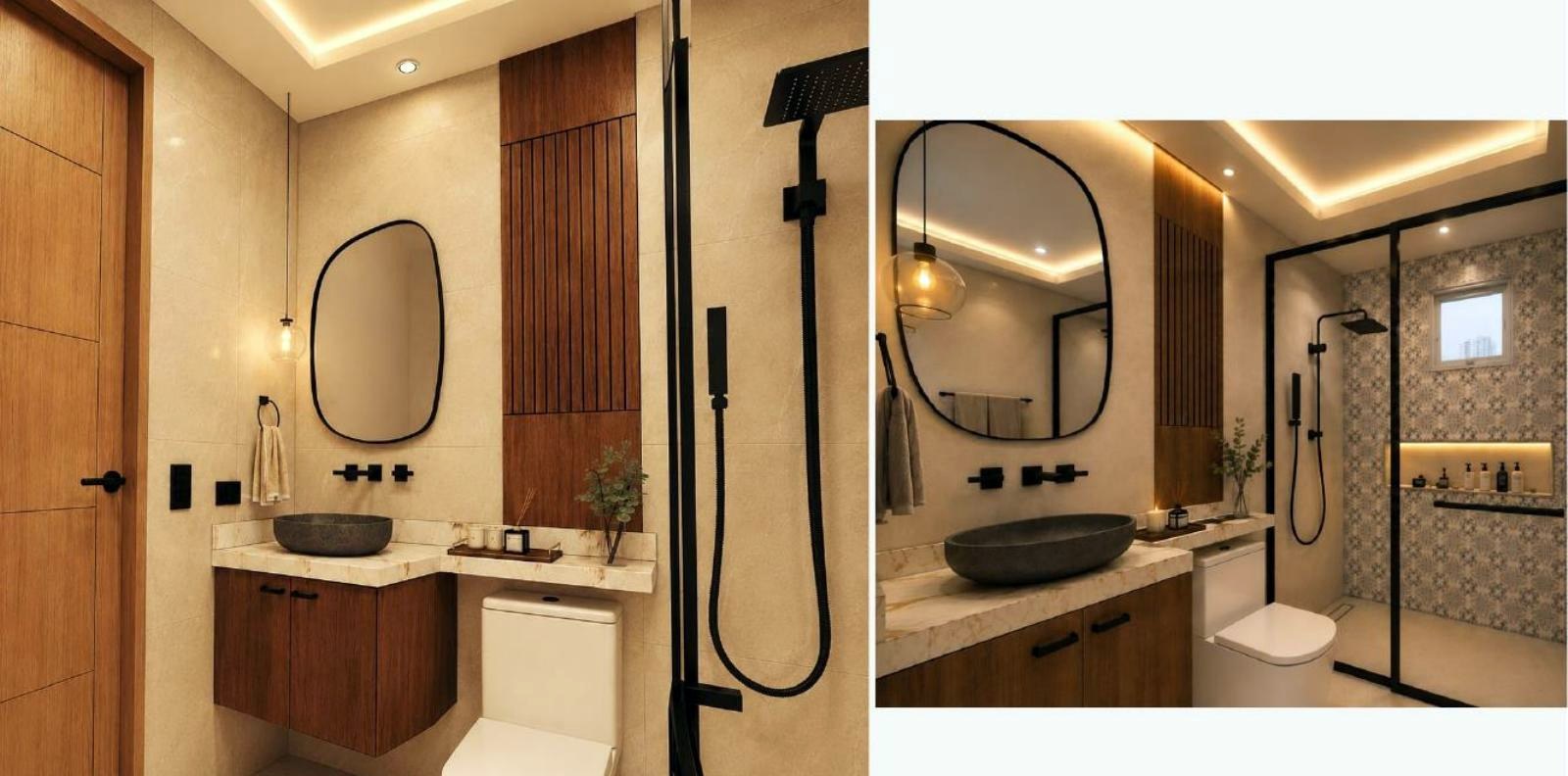 Selección de baños remodelados en Torre Albany I