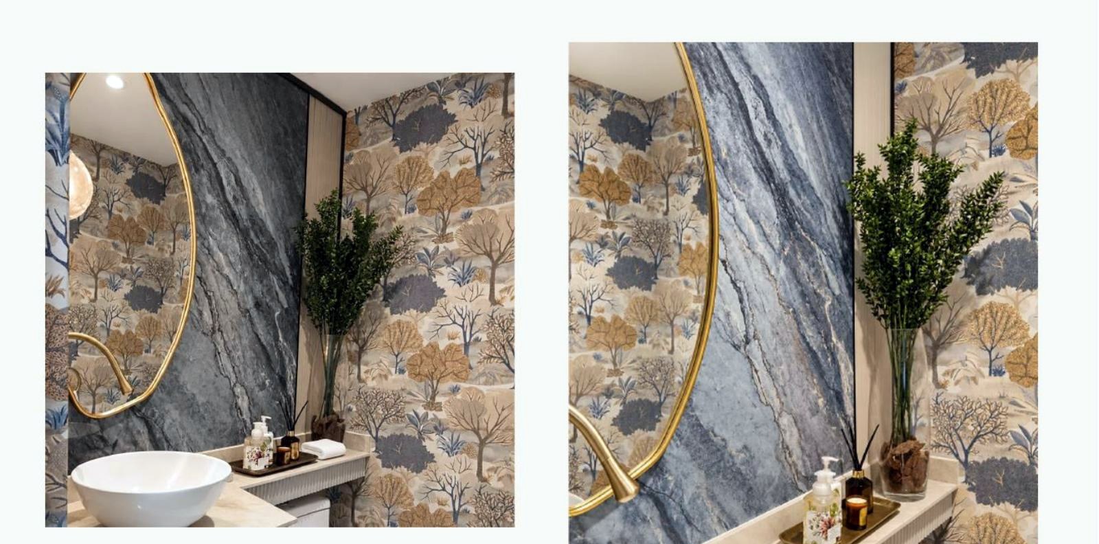 Baño con revestimiento de piedra de Torre Altamar IV