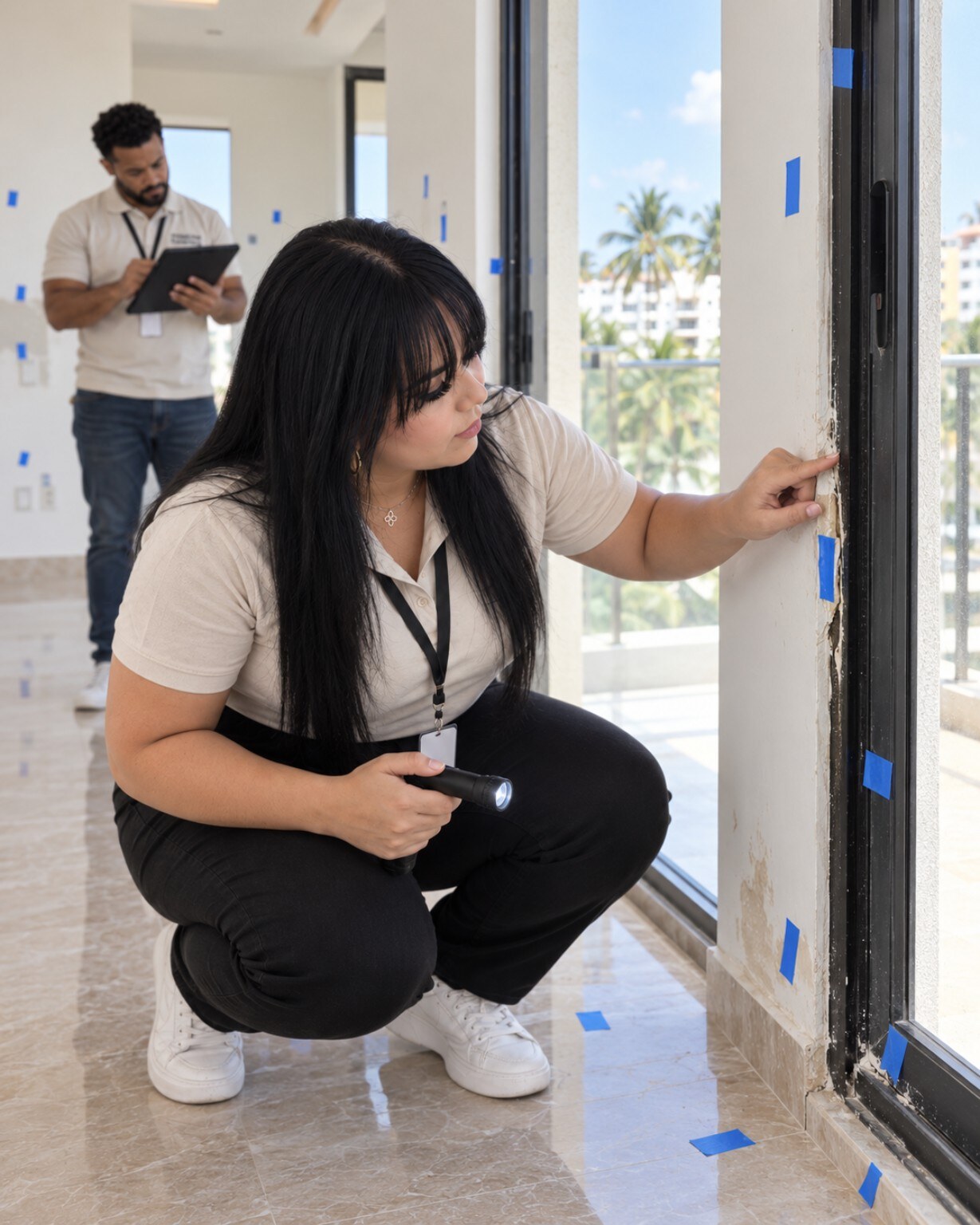 Inspección de terminaciones en ventanal